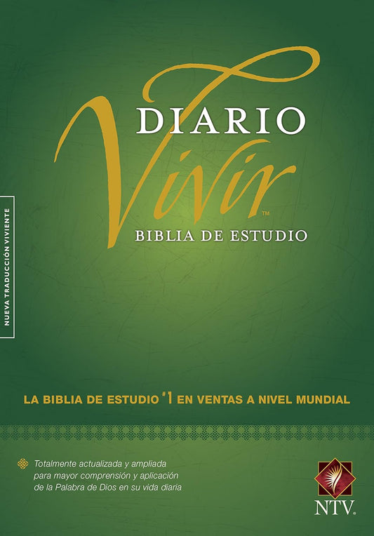 Biblia De Estudio Del Diario Vivir NTV (Tapa Dura, Verde, Letra Roja) (Spanish Edition)